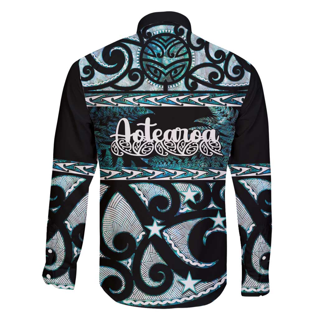 Kia Ora New Zealand Family Matching Off Shoulder Maxi Dress and Hawaiian Shirt Aotearoa Proud Maori Paua Shell Silver Fern - Polynesian Pride