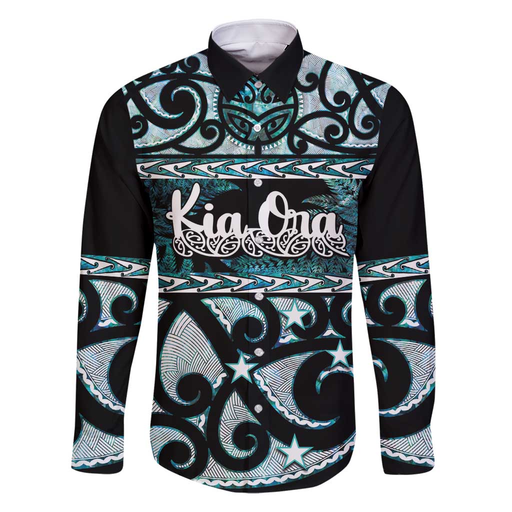 Kia Ora New Zealand Family Matching Summer Maxi Dress and Hawaiian Shirt Aotearoa Proud Maori Paua Shell Silver Fern - Polynesian Pride