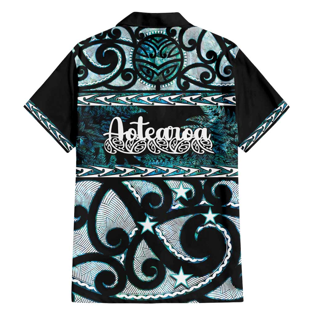Kia Ora New Zealand Family Matching Tank Maxi Dress and Hawaiian Shirt Aotearoa Proud Maori Paua Shell Silver Fern - Polynesian Pride