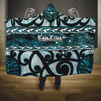 Kia Ora New Zealand Hooded Blanket Aotearoa Proud Maori Paua Shell Silver Fern - Polynesian Pride