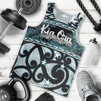Kia Ora New Zealand Men Tank Top Aotearoa Proud Maori Paua Shell Silver Fern LT14 - Polynesian Pride