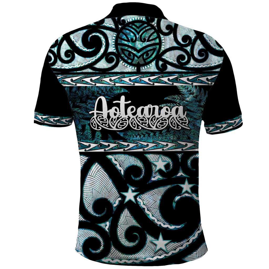 Kia Ora New Zealand Polo Shirt Aotearoa Proud Maori Paua Shell Silver Fern - Polynesian Pride