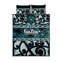 Kia Ora New Zealand Quilt Bed Set Aotearoa Proud Maori Paua Shell Silver Fern - Polynesian Pride