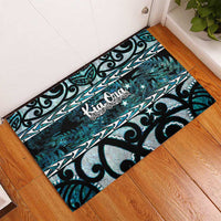 Kia Ora New Zealand Rubber Doormat Aotearoa Proud Maori Paua Shell Silver Fern LT14 - Polynesian Pride