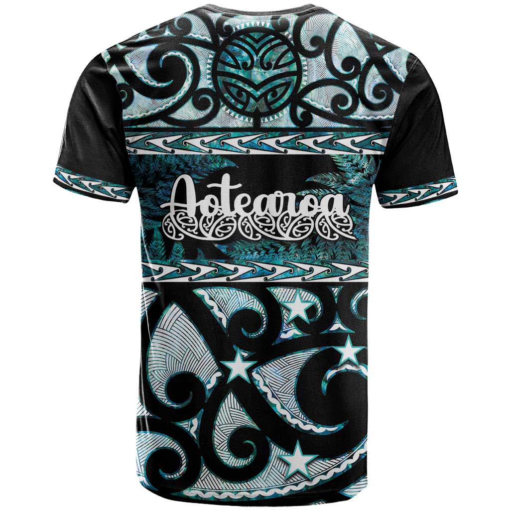 Kia Ora New Zealand T Shirt Aotearoa Proud Maori Paua Shell Silver Fern - Polynesian Pride