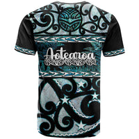 Kia Ora New Zealand T Shirt Aotearoa Proud Maori Paua Shell Silver Fern - Polynesian Pride