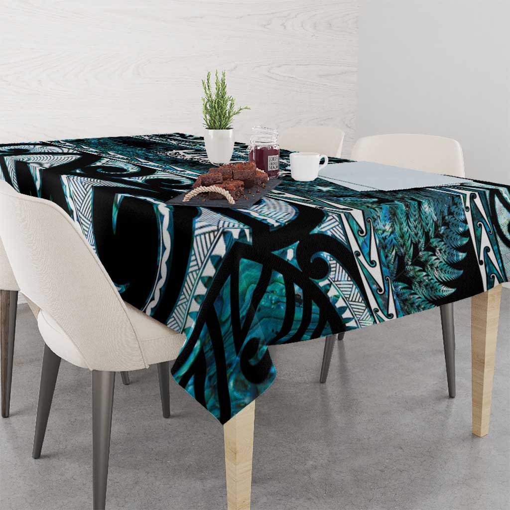 Kia Ora New Zealand Tablecloth Aotearoa Proud Maori Paua Shell Silver Fern LT14 - Polynesian Pride
