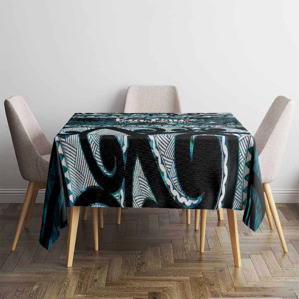 Kia Ora New Zealand Tablecloth Aotearoa Proud Maori Paua Shell Silver Fern LT14 - Polynesian Pride