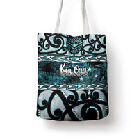 Kia Ora New Zealand Tote Bag Aotearoa Proud Maori Paua Shell Silver Fern - Polynesian Pride