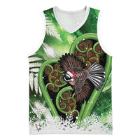 Piwakawaka New Zealand Christmas In July Basketball Jersey NZ Aroha Koru Fern Marble Vibes