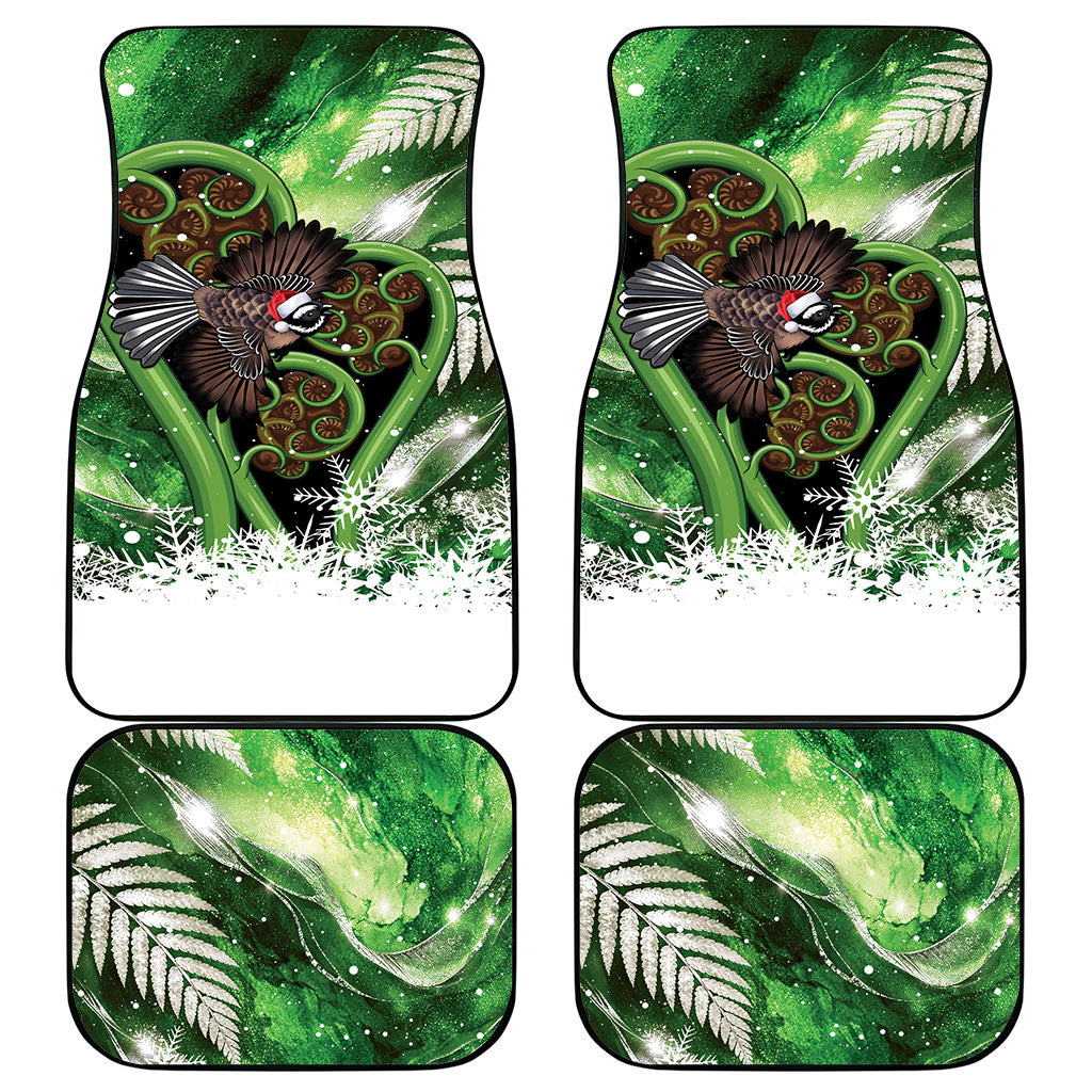Piwakawaka New Zealand Christmas In July Car Mats NZ Aroha Koru Fern Marble Vibes