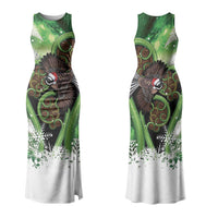 Piwakawaka New Zealand Christmas In July Couples Matching Tank Maxi Dress and Long Sleeve Button Shirt NZ Aroha Koru Fern Marble Vibes LT14 - Polynesian Pride