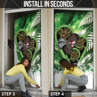 Piwakawaka New Zealand Christmas In July Door Cover NZ Aroha Koru Fern Marble Vibes