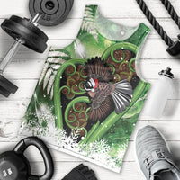 Piwakawaka New Zealand Christmas In July Men Tank Top NZ Aroha Koru Fern Marble Vibes