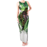 Piwakawaka New Zealand Christmas In July Tank Maxi Dress NZ Aroha Koru Fern Marble Vibes