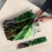 Piwakawaka New Zealand Christmas In July Umbrella NZ Aroha Koru Fern Marble Vibes