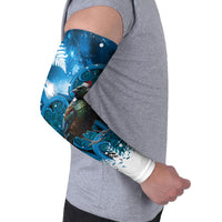 Tui Bird New Zealand Christmas In July Arm Sleeves NZ Aroha Koru Fern Marble Vibes