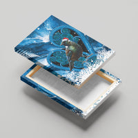 Tui Bird New Zealand Christmas In July Canvas Wall Art NZ Aroha Koru Fern Marble Vibes