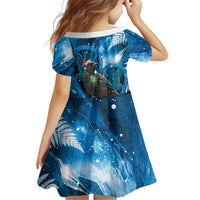 Tui Bird New Zealand Christmas In July Family Matching Summer Maxi Dress and Hawaiian Shirt NZ Aroha Koru Fern Marble Vibes