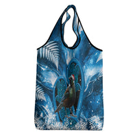 Tui Bird New Zealand Christmas In July Grocery Bag NZ Aroha Koru Fern Marble Vibes