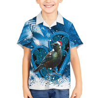 Tui Bird New Zealand Christmas In July Hawaiian Shirt NZ Aroha Koru Fern Marble Vibes
