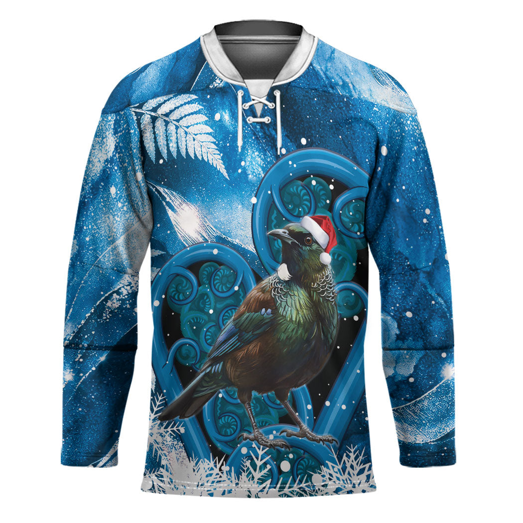 Tui Bird New Zealand Christmas In July Hockey Jersey NZ Aroha Koru Fern Marble Vibes