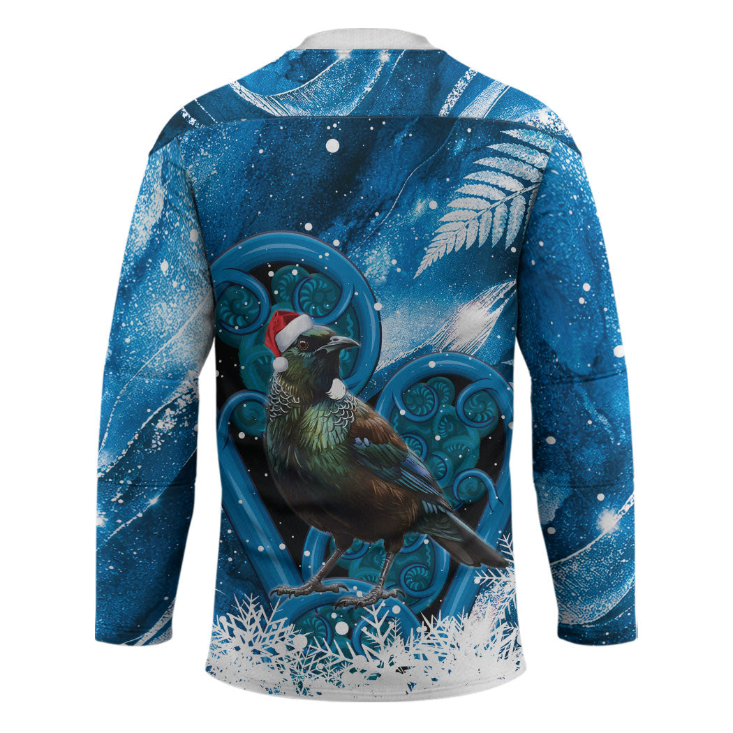 Tui Bird New Zealand Christmas In July Hockey Jersey NZ Aroha Koru Fern Marble Vibes