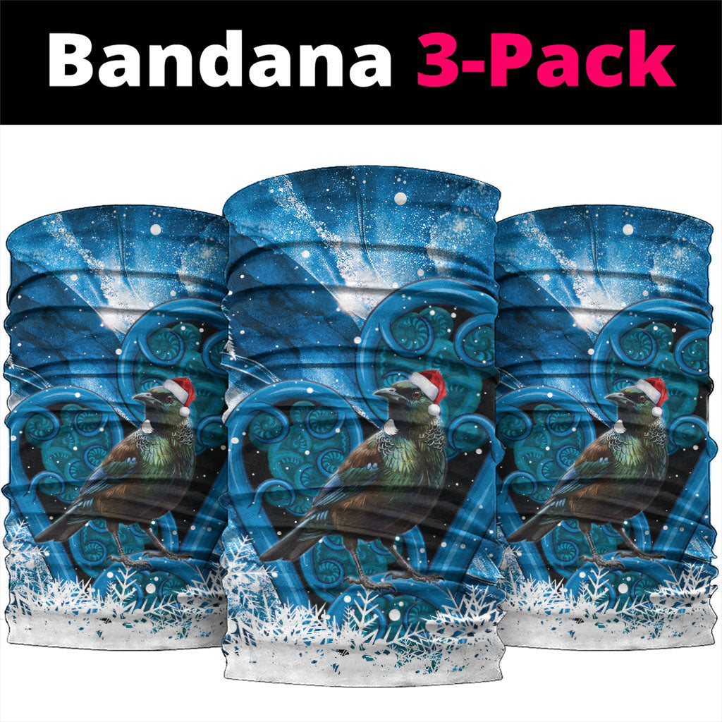 Tui Bird New Zealand Christmas In July Neck Gaiter NZ Aroha Koru Fern Marble Vibes