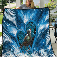 Tui Bird New Zealand Christmas In July Quilt NZ Aroha Koru Fern Marble Vibes
