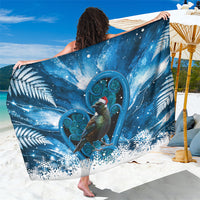 Tui Bird New Zealand Christmas In July Sarong NZ Aroha Koru Fern Marble Vibes