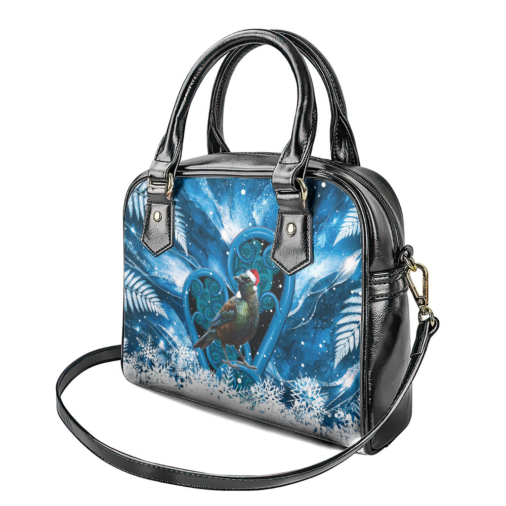 Tui Bird New Zealand Christmas In July Shoulder Handbag NZ Aroha Koru Fern Marble Vibes