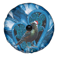 Tui Bird New Zealand Christmas In July Spare Tire Cover NZ Aroha Koru Fern Marble Vibes