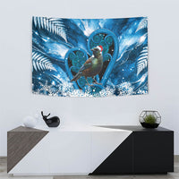 Tui Bird New Zealand Christmas In July Tapestry NZ Aroha Koru Fern Marble Vibes