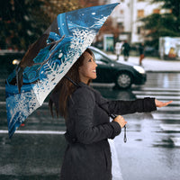 Tui Bird New Zealand Christmas In July Umbrella NZ Aroha Koru Fern Marble Vibes
