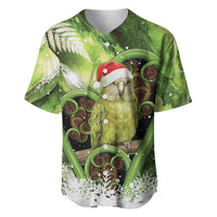 Kakapo New Zealand Christmas In July Baseball Jersey NZ Aroha Koru Fern Marble Vibes
