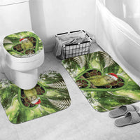 Kakapo New Zealand Christmas In July Bathroom Set NZ Aroha Koru Fern Marble Vibes
