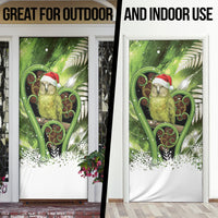 Kakapo New Zealand Christmas In July Door Cover NZ Aroha Koru Fern Marble Vibes