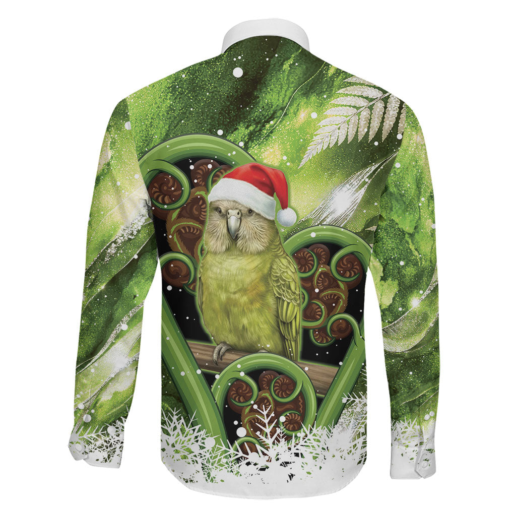 Kakapo New Zealand Christmas In July Family Matching Summer Maxi Dress and Hawaiian Shirt NZ Aroha Koru Fern Marble Vibes