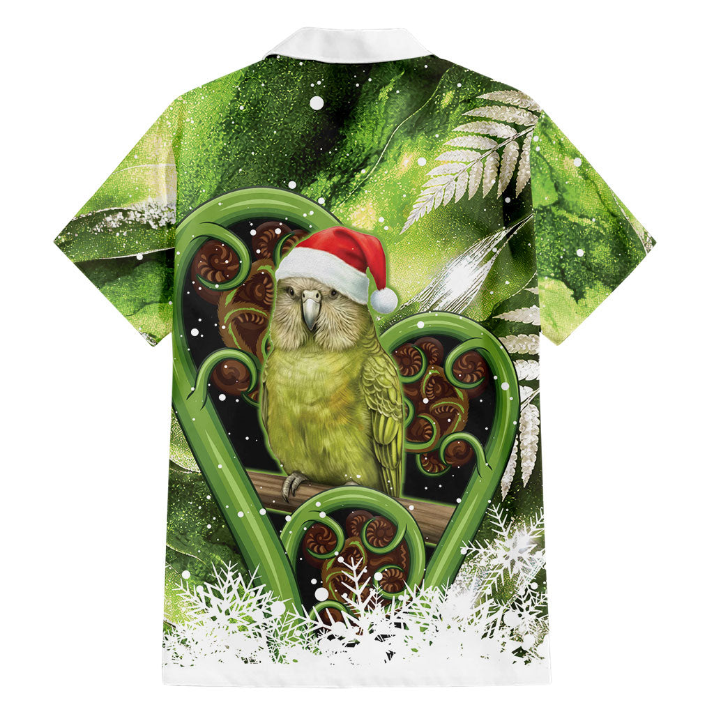 Kakapo New Zealand Christmas In July Family Matching Tank Maxi Dress and Hawaiian Shirt NZ Aroha Koru Fern Marble Vibes