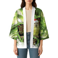 Kakapo New Zealand Christmas In July Kimono NZ Aroha Koru Fern Marble Vibes