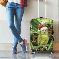 Kakapo New Zealand Christmas In July Luggage Cover NZ Aroha Koru Fern Marble Vibes
