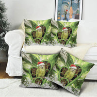 Kakapo New Zealand Christmas In July Pillow Cover NZ Aroha Koru Fern Marble Vibes