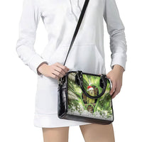Kakapo New Zealand Christmas In July Shoulder Handbag NZ Aroha Koru Fern Marble Vibes