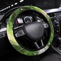 Kakapo New Zealand Christmas In July Steering Wheel Cover NZ Aroha Koru Fern Marble Vibes