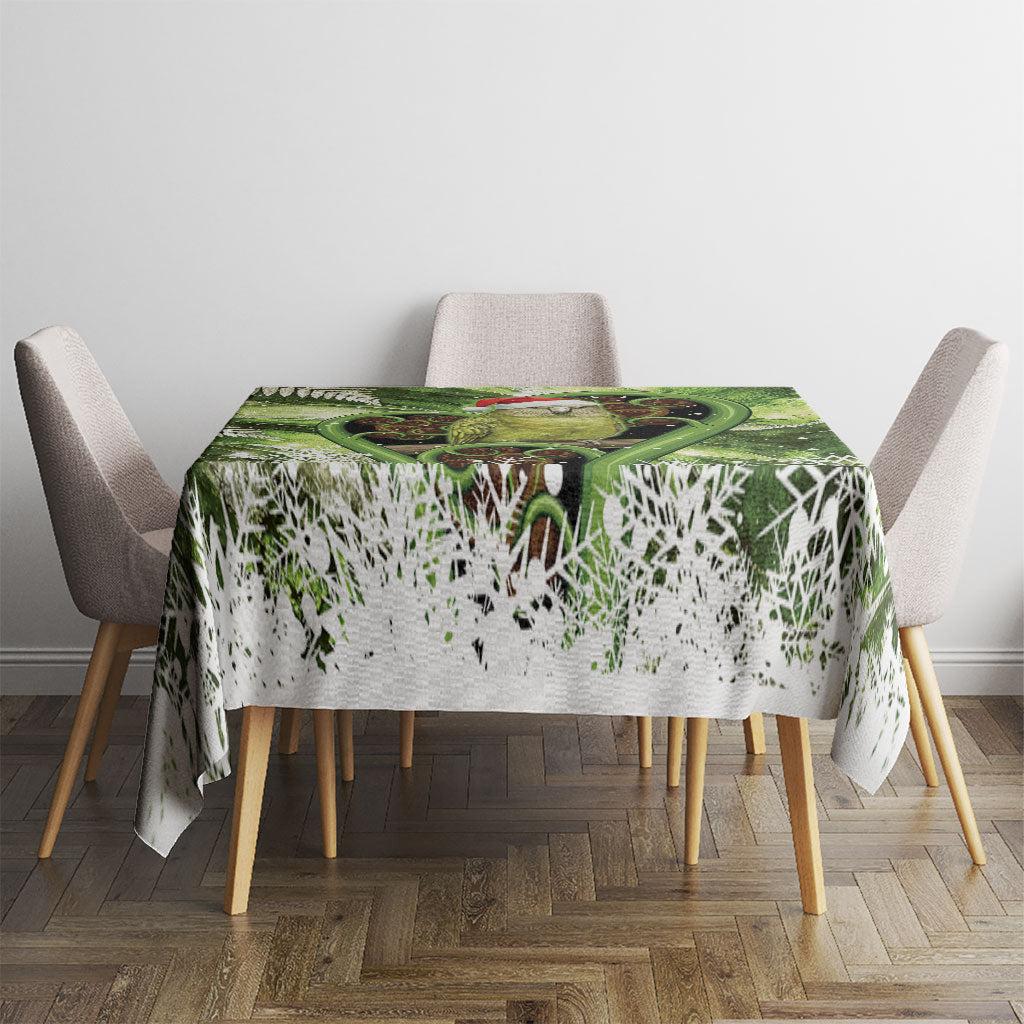 Kakapo New Zealand Christmas In July Tablecloth NZ Aroha Koru Fern Marble Vibes