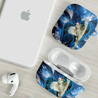 Sulphur-crested Cockatoo New Zealand Christmas In July AirPods Case NZ Aroha Koru Fern Marble Vibes