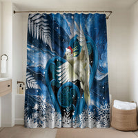 Sulphur-crested Cockatoo New Zealand Christmas In July Bathroom Set NZ Aroha Koru Fern Marble Vibes