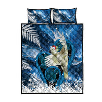 Sulphur-crested Cockatoo New Zealand Christmas In July Quilt Bed Set NZ Aroha Koru Fern Marble Vibes