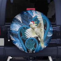 Sulphur-crested Cockatoo New Zealand Christmas In July Spare Tire Cover NZ Aroha Koru Fern Marble Vibes