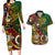 Vanuatu and Australia Couples Matching Long Sleeve Bodycon Dress and Hawaiian Shirt Vanuatuan Polynesian Mix Aussie Aboriginal Art LT14 Black - Polynesian Pride